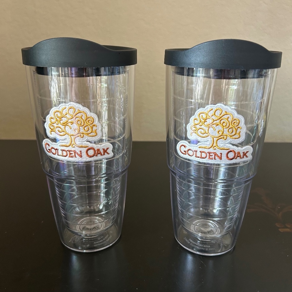 Golden Oak 24 oz Tumblers. (Set of 2) NWOT